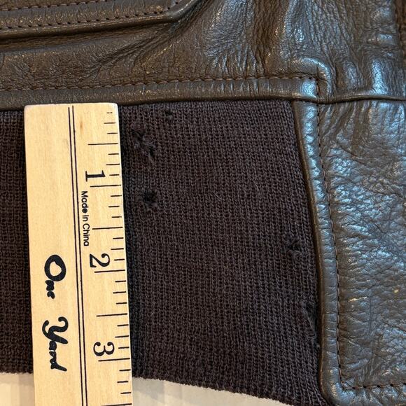 Vtg United States Navy G-1 Flight Jacket Mens 40 Brown Leather Bomber Military - Picture 11 of 13